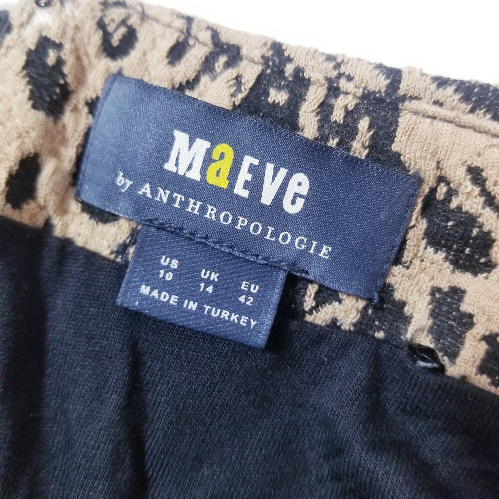 Anthropologie Maeve Women size 10 Textured Knit Cutout Tiered Ruffle Dress - Picture 4 of 13